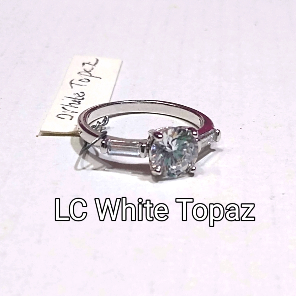 Sz 6 White Topaz  Ring